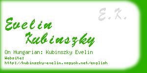 evelin kubinszky business card